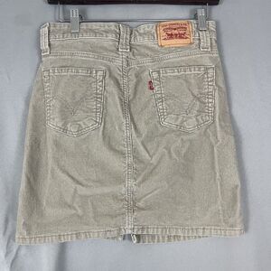 Levis Corduroy Skirt Juniors Size 1 Tan Low Slouch‎ 100% Cotton Western Tan